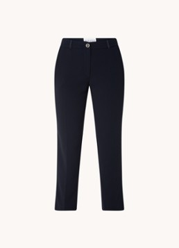 Claudie Pierlot Dames Poupin high waist cropped slim fit pantalon met steekzakken in de kleur Donkerblauw