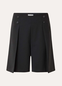 Claudie Pierlot Dames High waist straight fit korte broek in wolblend met steekzakken in de kleur Zwart