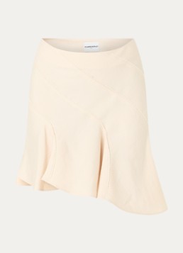 Claudie Pierlot Dames Sky asymmetrische rok met details van kant in de kleur Vanillegeel