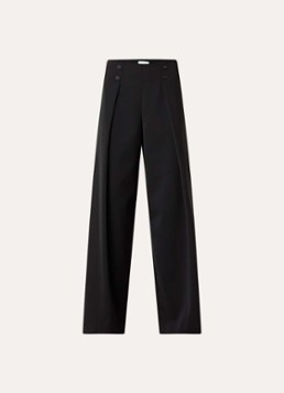 Claudie Pierlot Dames Pelia high waist wide fit pantalon met steekzakken in de kleur Zwart