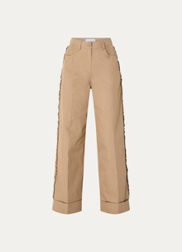 Claudie Pierlot Dames High waist loose fit pantalon met steekzakken in de kleur Camel