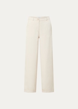 Claudie Pierlot Dames Ponniebis high waist straight fit pantalon met steekzakken in de kleur Creme