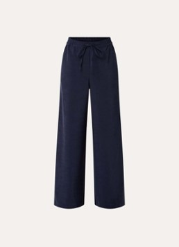 Claudie Pierlot Dames High waist loose fit broek met elastische band in de kleur Donkerblauw