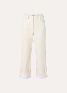 Claudie Pierlot Dames Pallo high waist straight fit broek met sierknopen in de kleur Creme