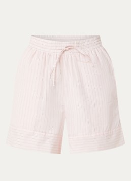 Claudie Pierlot Dames High waist straight fit korte broek met streepprint in de kleur Lichtroze