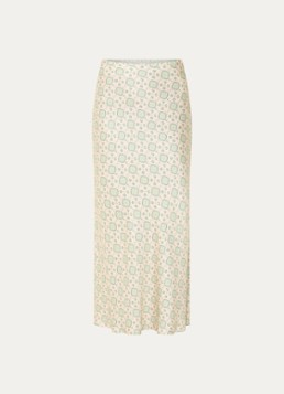 Claudie Pierlot Dames High waist midi rok met print in de kleur Lindegroen