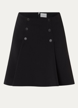 Claudie Pierlot Dames Mini rok met plooidetail in de kleur Zwart
