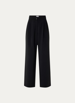Claudie Pierlot Dames High waist wide fit broek met steekzakken in de kleur Zwart