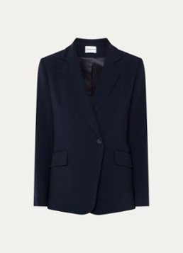 Claudie Pierlot Dames Villaga blazer met schoudervulling en klepzakken in de kleur Donkerblauw