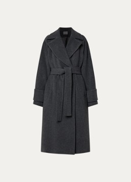 Claudie Pierlot Dames Mantel in wolblend met ceintuur in de kleur Grijs