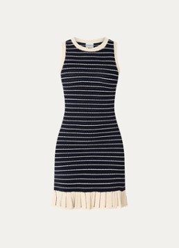 Claudie Pierlot Dames Majana mini jurk met streepprint in de kleur Donkerblauw