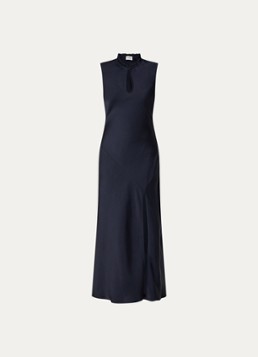 Claudie Pierlot Dames Maxi tuniekjurk met split in de kleur Donkerblauw