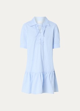 Claudie Pierlot Dames Mini jurk met ruitdessin in de kleur Blauw