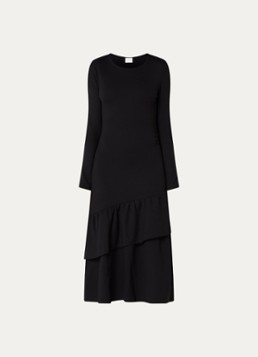 Claudie Pierlot Dames Maxi jurk met volant in de kleur Zwart