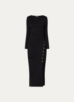 Claudie Pierlot Dames Maxi jurk met boothals in de kleur Zwart