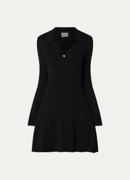 Claudie Pierlot Dames Midi jurk met structuur in de kleur Zwart