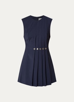 Claudie Pierlot Dames Mini jurk met plooien in de kleur Donkerblauw