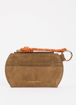Claudie Pierlot Dames Portemonnee van suède in de kleur Camel