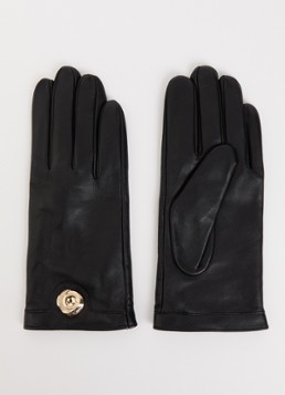 Claudie Pierlot Dames Handschoenen van lamsleer in de kleur Zwart