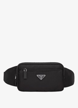 Prada Heren Heuptas met leren details in de kleur Zwart