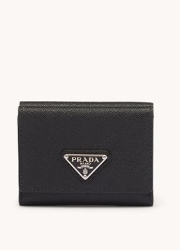 Prada Heren Small portemonnee van leer in de kleur Zwart