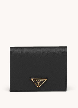 Prada Dames Small portemonnee van kalfsleer in de kleur Zwart