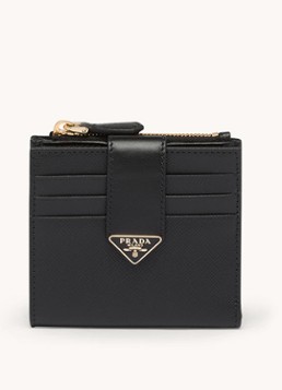 Prada Dames Small portemonnee van leer in de kleur Zwart