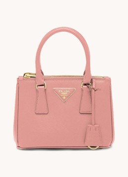 Prada Dames Galleria handtas van leer in de kleur Roze