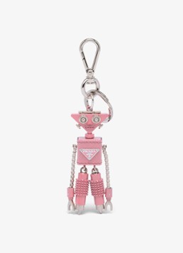Prada Dames Robot tasbedel met leren details in de kleur Roze