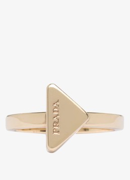Prada Dames Ring met logo in de kleur Goud