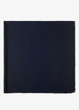 Prada Dames Sjaal in zijdeblend met jacquard dessin 140 x 140 cm in de kleur Donkerblauw