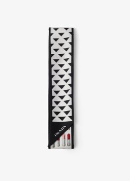 Prada Dames Sjaal van zijde 85 x 6 cm in de kleur Zwart