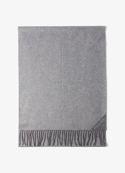 Prada Dames Jacquard Evening sjaal in zijdeblend met lurex 190 x 45 cm in de kleur Grijs