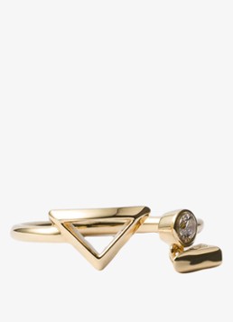 Prada Dames Ring met logo in de kleur Goud