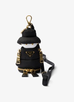 Prada Dames Re-Nylon Soft Robot tasbedel in de kleur Zwart