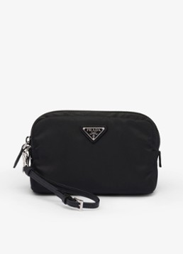 Prada Re-Nylon toilettas met leren details en logo Zwart - Deal
