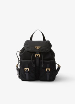 Prada Re-Nylon Small rugzak met logo Zwart - Deal