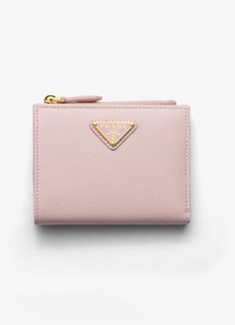 Prada Dames Portemonnee van leer in de kleur Oudroze