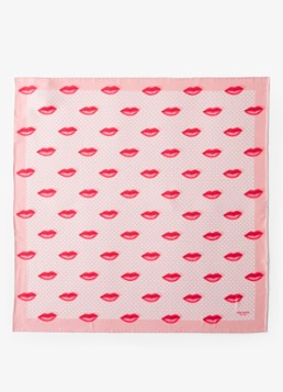 Prada Dames Sjaal van zijde met print 55 x 55 cm in de kleur Roze