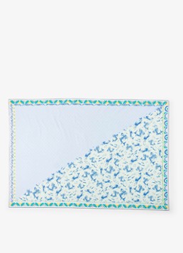 Prada Dames Pareo met print 140 x 90 cm in de kleur Blauw