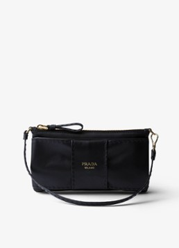 Prada Dames Handtas van lamsleer in de kleur Zwart
