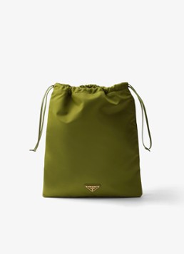Prada Dames Wish Re-Nylon handtas met logo in de kleur Groen
