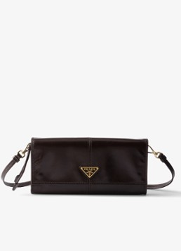 Prada Dames Crossbodytas van kalfsleer in de kleur Naturel