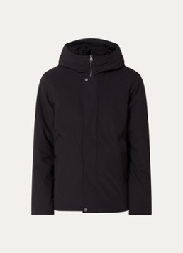 Elvine Heren Beurnie gewatteerde parka met steekzakken en logo in de kleur Zwart, maat: S