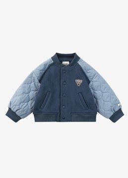 Donsje Amsterdam Jongens Noal jack met borduring in de kleur Royalblauw, maat: 2-3Y=98