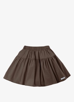 Donsje Amsterdam Meisjes Rok met plooien in de kleur Donkerbruin, maat: 1-2Y=86