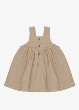 Donsje Amsterdam Meisjes Xanthe Dress in de kleur Taupe, maat: 6-9M=68