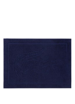 Lacoste L Lacoste badmat van katoen 800 gr/m2 - 55 x 80 cm Donkerblauw - Deal