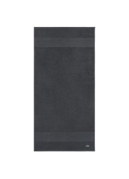 Lacoste L Lecroco badhanddoek - 600 gr/m2 - 50 x 100 cm Antraciet - Deal