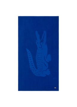 Lacoste L Sport strandlaken van katoen - 90 x 160 cm Kobaltblauw - Deal